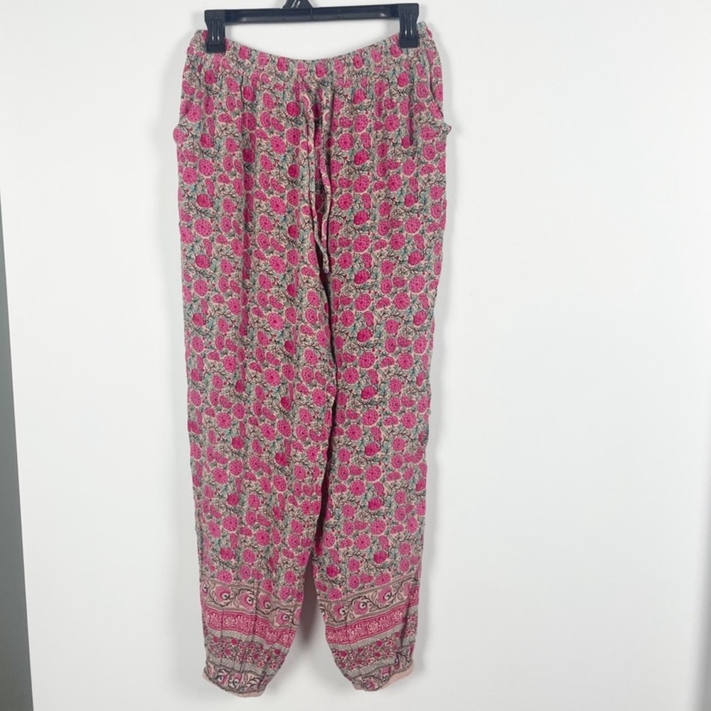 Natural Life Bohemian Floral Cozycore Rayon Printed Jogger Pants Size M